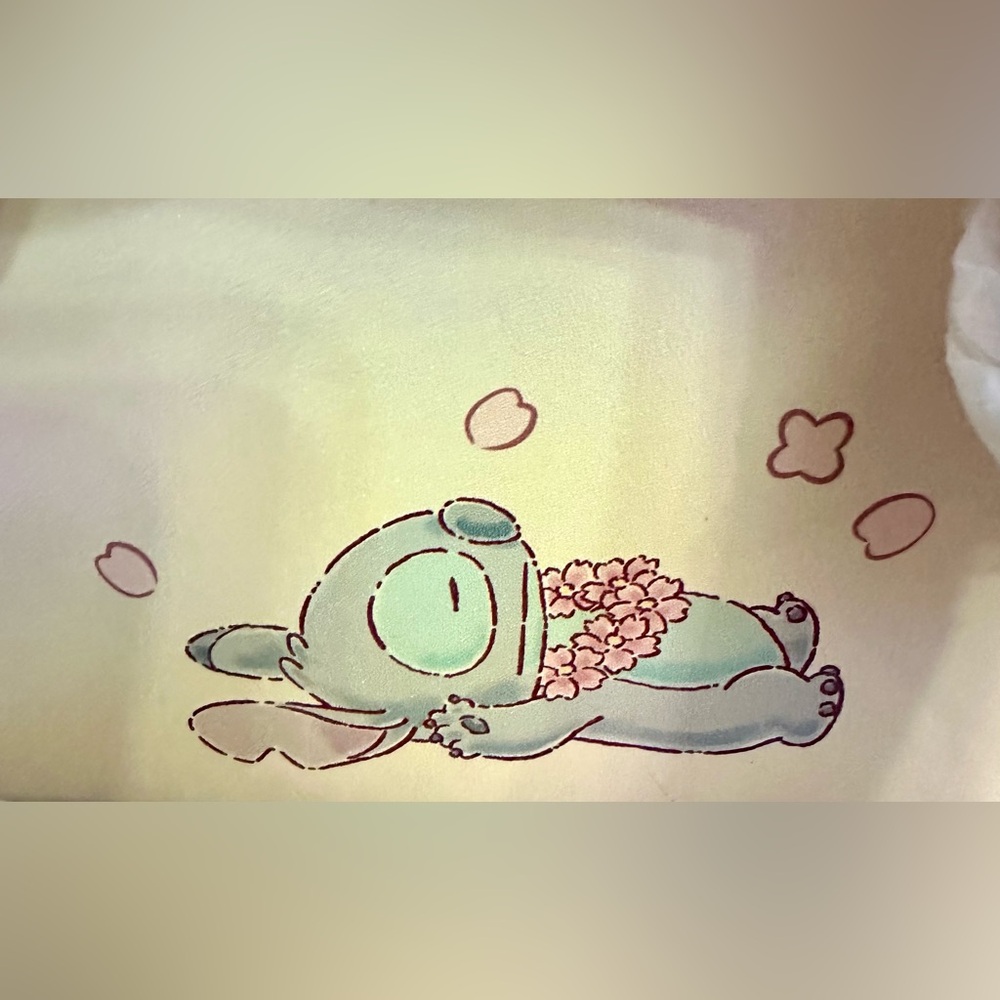 Loungefly Disney Stitch & Angel Pastel Cherry Blossom Iridescent Mini Backpack - Picture 4 of 8